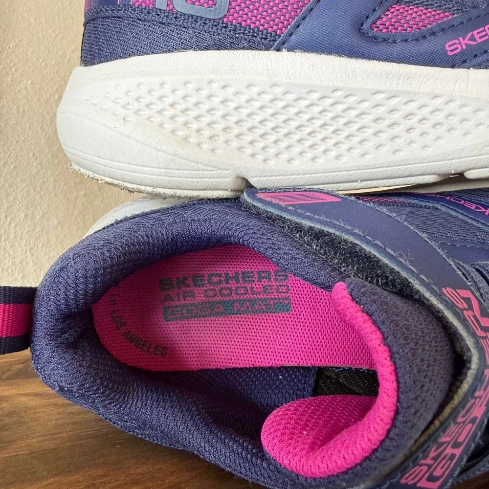 Skechers GOrun Elevate Sporty Spectacular Navy Hook & Loop Sneakers Kids 13.5